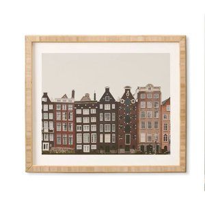 NWT Deny Designs Amsterdam Framed Art Print by Hello Twiggs - 14" x 16.5"